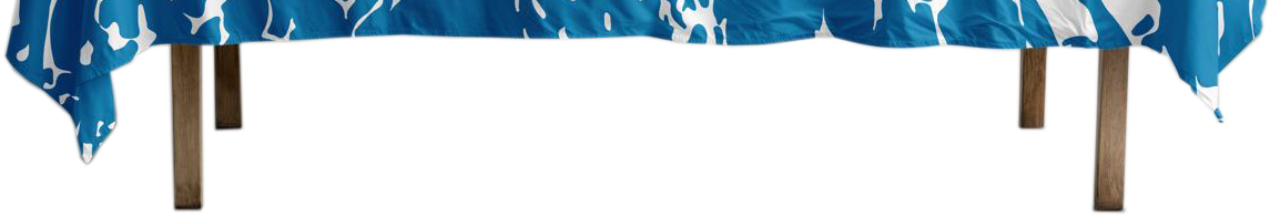 Tischdecke blau weiß