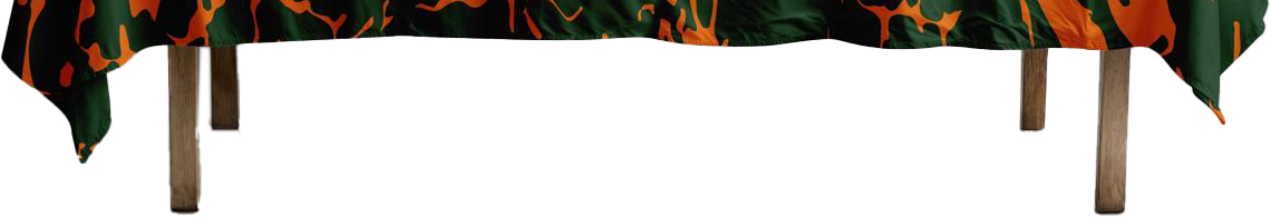 Tischdecke orange grün